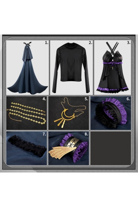2XXT Cosplay Arknights Virtuosa Diversity Oneness Black Dress Cosplay Costume